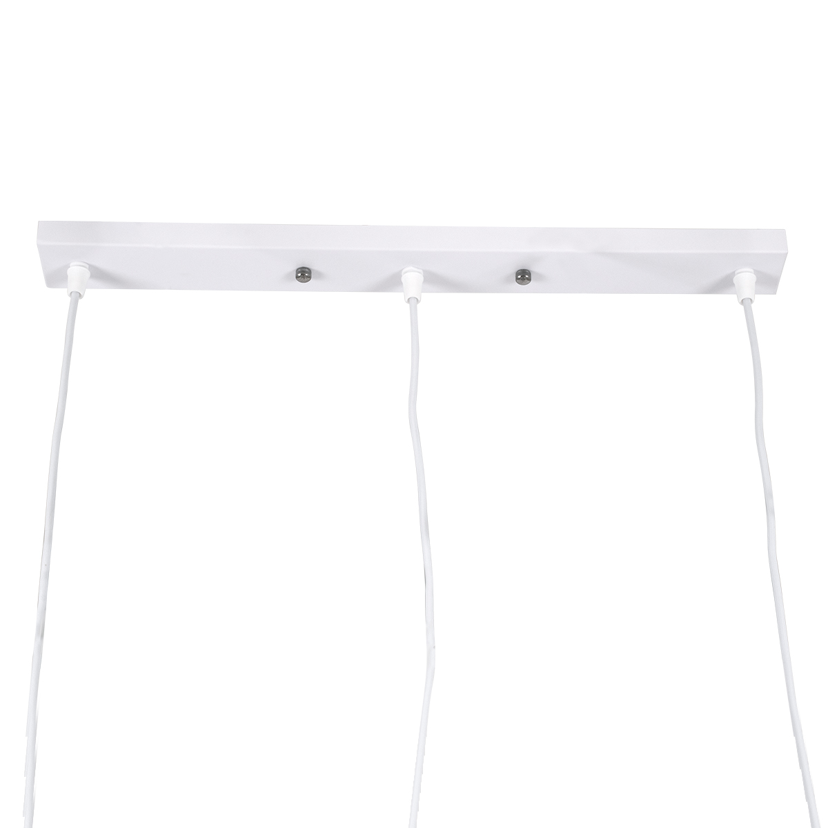 GloboStar® DILLON 00631 Μοντέρνο Κρεμαστό Φωτιστικό Ράγα Τρίφωτο 3 x E27 IP20 Λευκό Μέταλλο με Μπεζ Ξύλο - Μ54 x Π14 x Υ130cm