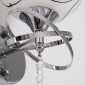 GloboStar® CANTER 00634 Μοντέρνο Επιτοίχιο Φωτιστικό Απλίκα Μονόφωτο 1 x E27 IP20 Ασημί Μέταλλο με Λευκό Γυαλί - Μ14 x Π15 x Υ30cm