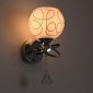 GloboStar® CANTER 00634 Μοντέρνο Επιτοίχιο Φωτιστικό Απλίκα Μονόφωτο 1 x E27 IP20 Ασημί Μέταλλο με Λευκό Γυαλί - Μ14 x Π15 x Υ30cm