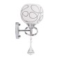 GloboStar® CANTER 00634 Μοντέρνο Επιτοίχιο Φωτιστικό Απλίκα Μονόφωτο 1 x E27 IP20 Ασημί Μέταλλο με Λευκό Γυαλί - Μ14 x Π15 x Υ30cm