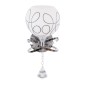 GloboStar® CANTER 00634 Μοντέρνο Επιτοίχιο Φωτιστικό Απλίκα Μονόφωτο 1 x E27 IP20 Ασημί Μέταλλο με Λευκό Γυαλί - Μ14 x Π15 x Υ30cm