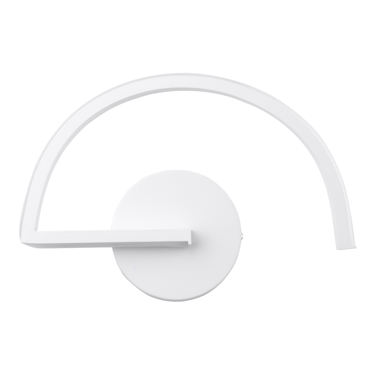 GloboStar® BREYA 00637 Φωτιστικό Τοίχου - Απλίκα LED 10W 1000lm 180° AC 220-240V IP20 Φυσικό Λευκό 4500K Λευκό Μέταλλο - Μ25 x Π17 x Υ4.5cm