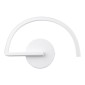 GloboStar® BREYA 00637 Φωτιστικό Τοίχου - Απλίκα LED 10W 1000lm 180° AC 220-240V IP20 Φυσικό Λευκό 4500K Λευκό Μέταλλο - Μ25 x Π17 x Υ4.5cm