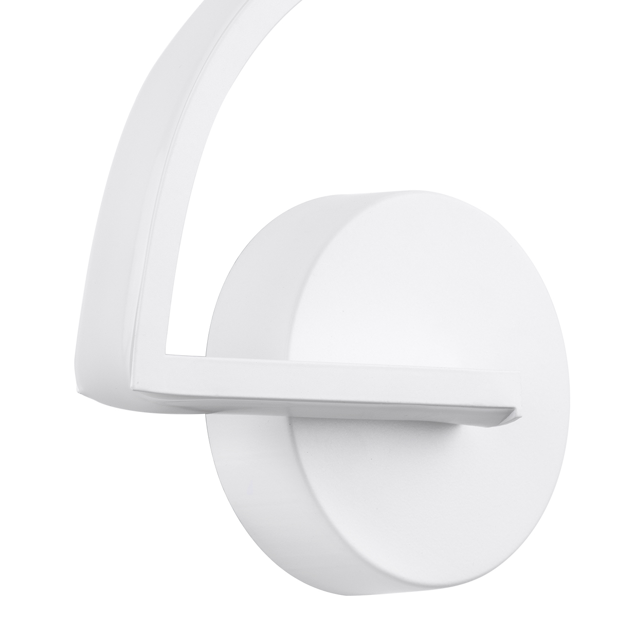 GloboStar® BREYA 00637 Φωτιστικό Τοίχου - Απλίκα LED 10W 1000lm 180° AC 220-240V IP20 Φυσικό Λευκό 4500K Λευκό Μέταλλο - Μ25 x Π17 x Υ4.5cm