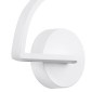 GloboStar® BREYA 00637 Φωτιστικό Τοίχου - Απλίκα LED 10W 1000lm 180° AC 220-240V IP20 Φυσικό Λευκό 4500K Λευκό Μέταλλο - Μ25 x Π17 x Υ4.5cm