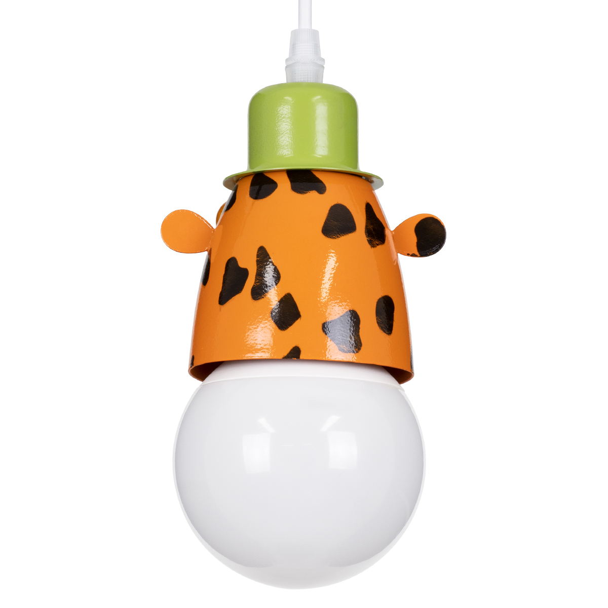 GloboStar® GIRAFFE 00638 Παιδικό Κρεμαστό Φωτιστικό Φιγούρα Μονόφωτο 1 x E27 IP20 Πολύχρωμο Μέταλλο - Μ12 x Π10.5 x Υ13.5cm