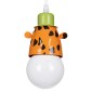 GloboStar® GIRAFFE 00638 Παιδικό Κρεμαστό Φωτιστικό Φιγούρα Μονόφωτο 1 x E27 IP20 Πολύχρωμο Μέταλλο - Μ12 x Π10.5 x Υ13.5cm
