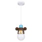 GloboStar® MONKEY 00640 Παιδικό Κρεμαστό Φωτιστικό Φιγούρα Μονόφωτο 1 x E27 IP20 Πολύχρωμο Μέταλλο - Μ14.5 x Π10.5 x Υ13.5cm