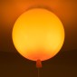 GloboStar® BALLOON 00650 Παιδικό Φωτιστικό Οροφής Μπάλα Μονόφωτο 1 x E27 IP20 Πορτοκαλί Πλαστικό με Ασημί Μέταλλο - Μ30 x Π30 x Υ33cm