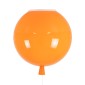 GloboStar® BALLOON 00650 Παιδικό Φωτιστικό Οροφής Μπάλα Μονόφωτο 1 x E27 IP20 Πορτοκαλί Πλαστικό με Ασημί Μέταλλο - Μ30 x Π30 x Υ33cm