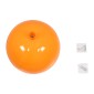 GloboStar® BALLOON 00650 Παιδικό Φωτιστικό Οροφής Μπάλα Μονόφωτο 1 x E27 IP20 Πορτοκαλί Πλαστικό με Ασημί Μέταλλο - Μ30 x Π30 x Υ33cm