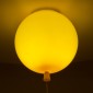 GloboStar® BALLOON 00651 Παιδικό Φωτιστικό Οροφής Μπάλα Μονόφωτο 1 x E27 IP20 Κίτρινο Πλαστικό με Ασημί Μέταλλο - Μ30 x Π30 x Υ33cm