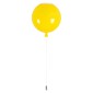 GloboStar® BALLOON 00651 Παιδικό Φωτιστικό Οροφής Μπάλα Μονόφωτο 1 x E27 IP20 Κίτρινο Πλαστικό με Ασημί Μέταλλο - Μ30 x Π30 x Υ33cm