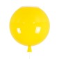 GloboStar® BALLOON 00651 Παιδικό Φωτιστικό Οροφής Μπάλα Μονόφωτο 1 x E27 IP20 Κίτρινο Πλαστικό με Ασημί Μέταλλο - Μ30 x Π30 x Υ33cm