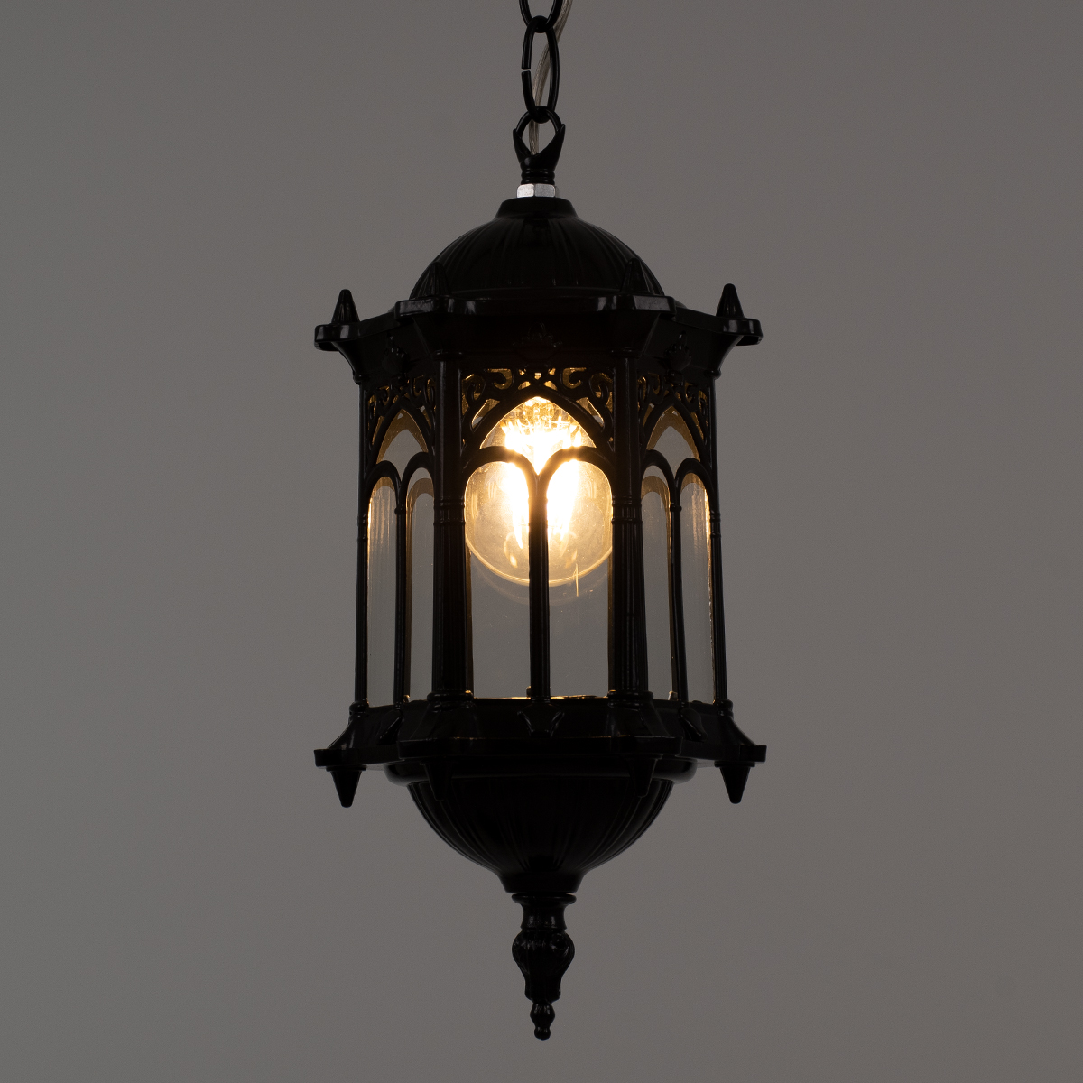 GloboStar® DARCY 00655 Vintage Κρεμαστό Φωτιστικό Πλέγμα Μονόφωτο 1 x E27 IP20 Μαύρο Μέταλλο - Μ15.5 x Π15.5 x Υ32.5cm