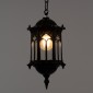 GloboStar® DARCY 00655 Vintage Κρεμαστό Φωτιστικό Πλέγμα Μονόφωτο 1 x E27 IP20 Μαύρο Μέταλλο - Μ15.5 x Π15.5 x Υ32.5cm