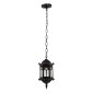GloboStar® DARCY 00655 Vintage Κρεμαστό Φωτιστικό Πλέγμα Μονόφωτο 1 x E27 IP20 Μαύρο Μέταλλο - Μ15.5 x Π15.5 x Υ32.5cm