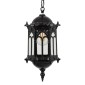 GloboStar® DARCY 00655 Vintage Κρεμαστό Φωτιστικό Πλέγμα Μονόφωτο 1 x E27 IP20 Μαύρο Μέταλλο - Μ15.5 x Π15.5 x Υ32.5cm