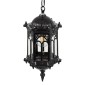 GloboStar® DARCY 00655 Vintage Κρεμαστό Φωτιστικό Πλέγμα Μονόφωτο 1 x E27 IP20 Μαύρο Μέταλλο - Μ15.5 x Π15.5 x Υ32.5cm