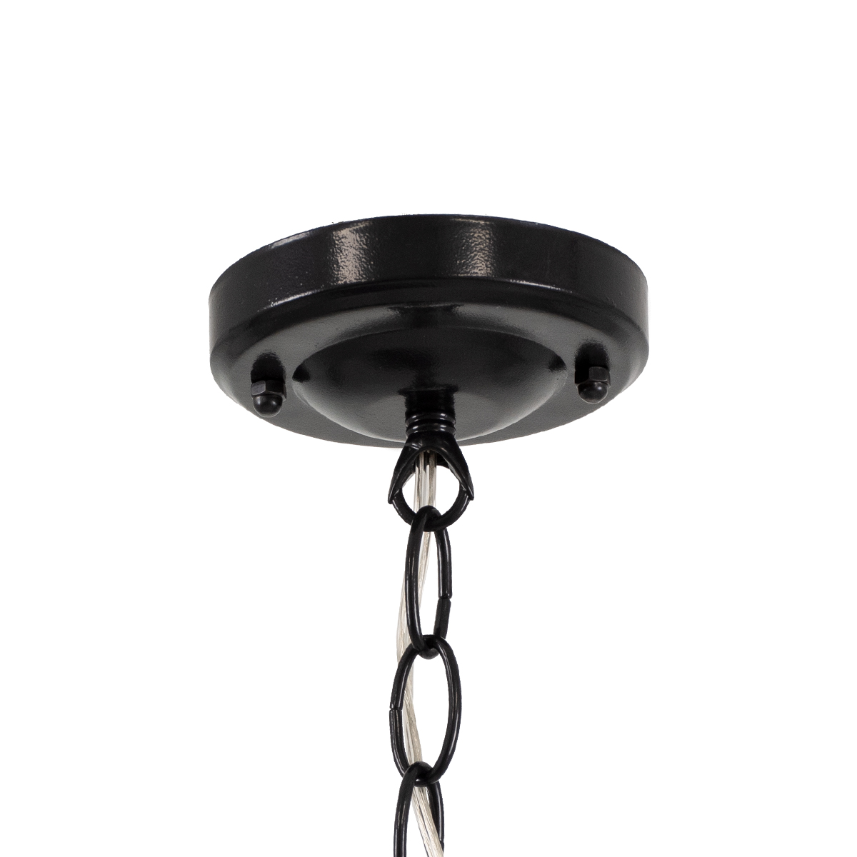 GloboStar® DARCY 00655 Vintage Κρεμαστό Φωτιστικό Πλέγμα Μονόφωτο 1 x E27 IP20 Μαύρο Μέταλλο - Μ15.5 x Π15.5 x Υ32.5cm