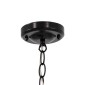 GloboStar® DARCY 00655 Vintage Κρεμαστό Φωτιστικό Πλέγμα Μονόφωτο 1 x E27 IP20 Μαύρο Μέταλλο - Μ15.5 x Π15.5 x Υ32.5cm