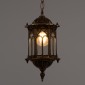 GloboStar® DARCY 00656 Vintage Κρεμαστό Φωτιστικό Πλέγμα Μονόφωτο 1 x E27 IP20 Μπρούτζινο Μέταλλο - Μ15.5 x Π15.5 x Υ32.5cm