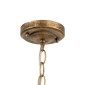 GloboStar® DARCY 00656 Vintage Κρεμαστό Φωτιστικό Πλέγμα Μονόφωτο 1 x E27 IP20 Μπρούτζινο Μέταλλο - Μ15.5 x Π15.5 x Υ32.5cm