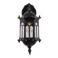 GloboStar® DARCY 00657 Vintage Επιτοίχιο Φωτιστικό Απλίκα Μονόφωτο 1 x E27 IP20 Μαύρο Μέταλλο με Διάφανο Γυαλί - Φ15.5 x Y34.5cm