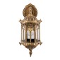 GloboStar® DARCY 00658 Vintage Επιτοίχιο Φωτιστικό Απλίκα Μονόφωτο 1 x E27 IP20 Μπρούτζινο Μέταλλο με Διάφανο Γυαλί - Φ15.5 x Y34.5cm
