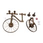 GloboStar® SWIFTWALKER 00659 Vintage Επιτοίχιο Φωτιστικό Απλίκα Τρίφωτο 3 x E27 IP20 Μπρούτζινο & Κόκκινο Μέταλλο - Μ85 x Π29.5 x Υ55cm