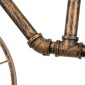 GloboStar® SWIFTWALKER 00659 Vintage Επιτοίχιο Φωτιστικό Απλίκα Τρίφωτο 3 x E27 IP20 Μπρούτζινο & Κόκκινο Μέταλλο - Μ85 x Π29.5 x Υ55cm