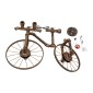 GloboStar® SWIFTWALKER 00660 Vintage Κρεμαστό Φωτιστικό Φιγούρα Τρίφωτο 3 x E27 IP20 Μπρούτζινο & Κόκκινο Μέταλλο - Μ85 x Π29.5 x Υ55cm