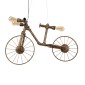 GloboStar® SWIFTWALKER 00660 Vintage Κρεμαστό Φωτιστικό Φιγούρα Τρίφωτο 3 x E27 IP20 Μπρούτζινο & Κόκκινο Μέταλλο - Μ85 x Π29.5 x Υ55cm