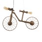 GloboStar® SWIFTWALKER 00660 Vintage Κρεμαστό Φωτιστικό Φιγούρα Τρίφωτο 3 x E27 IP20 Μπρούτζινο & Κόκκινο Μέταλλο - Μ85 x Π29.5 x Υ55cm