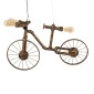 GloboStar® SWIFTWALKER 00660 Vintage Κρεμαστό Φωτιστικό Φιγούρα Τρίφωτο 3 x E27 IP20 Μπρούτζινο & Κόκκινο Μέταλλο - Μ85 x Π29.5 x Υ55cm
