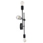 GloboStar® PIPING 00661 Vintage Επιτοίχιο Φωτιστικό Πολύφωτο 4 x E27 IP20 Μαύρο Μέταλλο - Μ40 x Π9 x Υ52cm