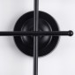 GloboStar® PIPING 00664 Vintage Επιτοίχιο Φωτιστικό Πολύφωτο 6 x E27 IP20 Μαύρο Μέταλλο - Μ66 x Π9.5 x Υ49cm