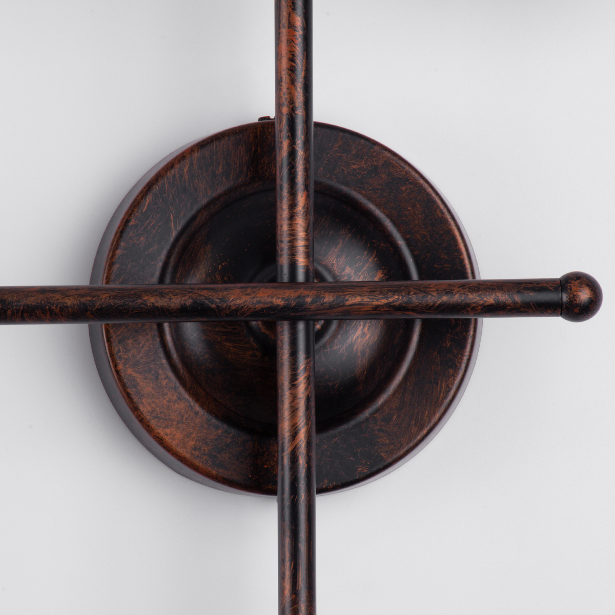 GloboStar® PIPING 00665 Vintage Επιτοίχιο Φωτιστικό Πολύφωτο 6 x E27 IP20 Χάλκινο Μέταλλο - Μ66 x Π9.5 x Υ49cm