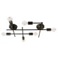 GloboStar® PIPING 00666 Vintage Επιτοίχιο Φωτιστικό Πολύφωτο 6 x E27 IP20 Μπρούτζινο Μέταλλο - Μ66 x Π9.5 x Υ49cm