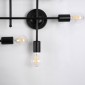 GloboStar® PIPING 00667-1 Vintage Φωτιστικό Οροφής Πλέγμα Πολύφωτο 12 x E27 IP20 Μαύρο Μέταλλο - Μ78.5 x Π9.5 x Υ64cm