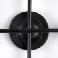 GloboStar® PIPING 00667 Vintage Επιτοίχιο Φωτιστικό Πολύφωτο 12 x E27 IP20 Μαύρο Μέταλλο - Μ78.5 x Π9.5 x Υ64cm