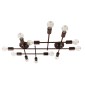 GloboStar® PIPING 00668 Vintage Επιτοίχιο Φωτιστικό Πολύφωτο 12 x E27 IP20 Χάλκινο Μέταλλο - Μ78.5 x Π9.5 x Υ64cm