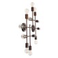 GloboStar® PIPING 00668 Vintage Επιτοίχιο Φωτιστικό Πολύφωτο 12 x E27 IP20 Χάλκινο Μέταλλο - Μ78.5 x Π9.5 x Υ64cm