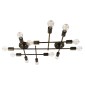 GloboStar® PIPING 00669 Vintage Επιτοίχιο Φωτιστικό Πολύφωτο 12 x E27 IP20 Μπρούτζινο Μέταλλο - Μ78.5 x Π9.5 x Υ64cm