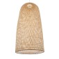 GloboStar® CALERO 00670 Boho Κρεμαστό Φωτιστικό Καμπάνα Μονόφωτο 1 x E27 IP20 Μπεζ Ξύλο - Μ60 x Π60 x Y120cm