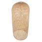 GloboStar® CALERO 00671 Boho Κρεμαστό Φωτιστικό Καμπάνα Μονόφωτο 1 x E27 IP20 Μπεζ Ξύλο - Μ50 x Π50 x Y110cm