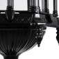 GloboStar® DARCY 00672 Vintage Κρεμαστό Φωτιστικό Ανάρτηση Μονόφωτο 1 x E27 IP20 Μαύρο Μέταλλο με Διάφανο Γυαλί - Μ35 x Π35 x Υ61cm