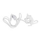 GloboStar® MOUSE 00679 Μοντέρνο Επιτραπέζιο Φωτιστικό Πορτατίφ Λαμπατέρ Μονόφωτο με Ντουί 1 x E12 AC 230V Λευκό Πλαστικό Μ12 x Π4 x Υ10cm