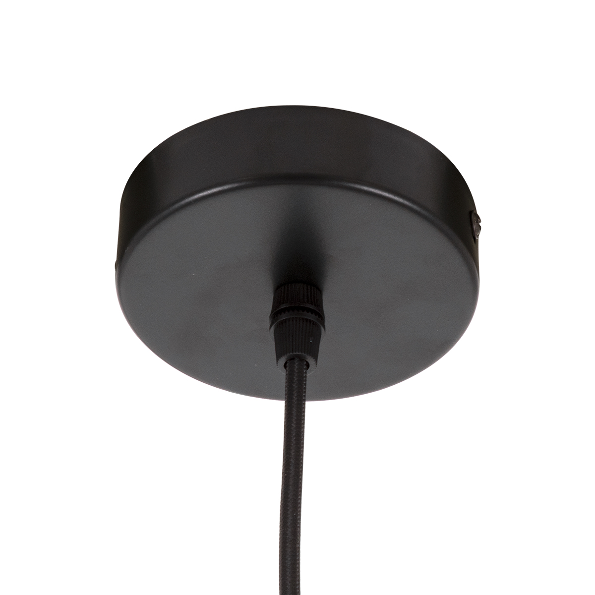 GloboStar® NEVIS 00681 Μοντέρνο Κρεμαστό Φωτιστικό Πλέγμα Μονόφωτο 1 x E27 IP20 Μαύρο Μέταλλο - Μ49 x Π49 x Υ34.5cm