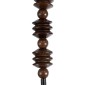 GloboStar® BEADS 00692 Vintage Κρεμαστό Φωτιστικό Ανάρτηση Μονόφωτο 1 x E27 IP20 Καφέ Ξύλο - Μ5 x Π5 x Y33cm